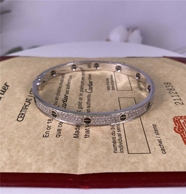 Puur 18k goud juwelen wit goud diamant geplaveide keramische Cartier 18k liefdesarmband