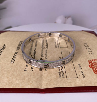 Puur 18k goud juwelen wit goud diamant geplaveide keramische Cartier 18k liefdesarmband