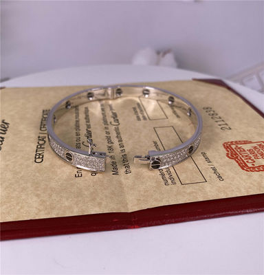 Puur 18k goud juwelen wit goud diamant geplaveide keramische Cartier 18k liefdesarmband