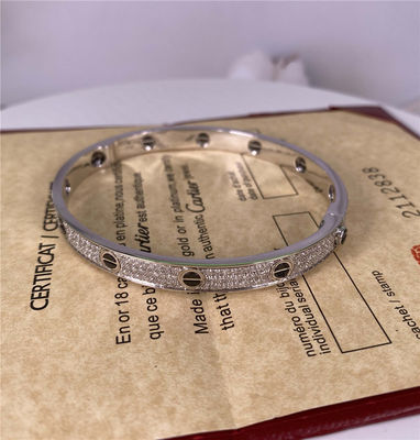 Puur 18k goud juwelen wit goud diamant geplaveide keramische Cartier 18k liefdesarmband