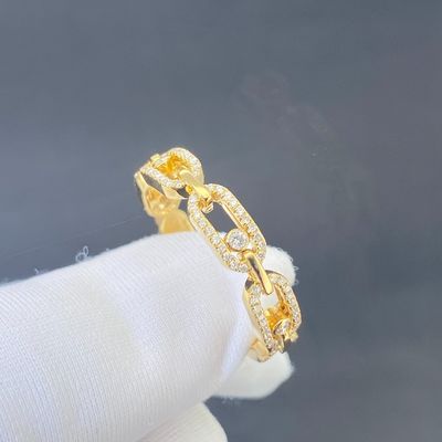 Uitstekende 18k gouden accessoires trouwdag valentijnsdag cadeau natuurlijke diamant steen ring voor vrouwen