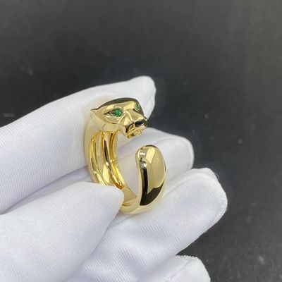 Elegant Unisex 18k Gold Diamond Ring Leopard 18k Gold Accessoires