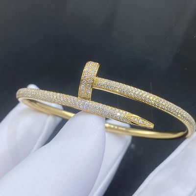 Custom Diamant 18k Gouden Armband 0.34CT Cartier Juwelen Armband Met VVS Diamanten