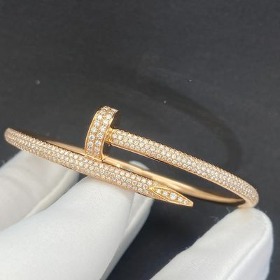 Custom Diamant 18k Gouden Armband 0.34CT Cartier Juwelen Armband Met VVS Diamanten