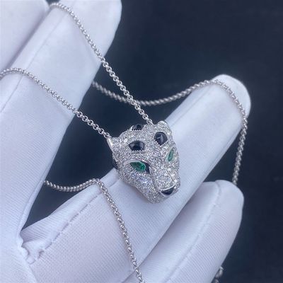 Diamanten 18k goud juwelen luxe aangepaste zwarte onyx goud drop ketting