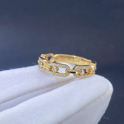 Uitstekende 18k gouden accessoires trouwdag valentijnsdag cadeau natuurlijke diamant steen ring voor vrouwen