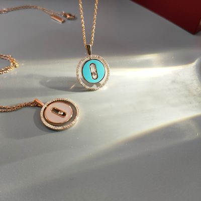 Gepersonaliseerde 18k gouden accessoires Echte diamant 18k massief goud ketting