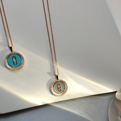 Gepersonaliseerde 18k gouden accessoires Echte diamant 18k massief goud ketting