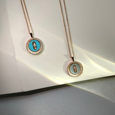 Gepersonaliseerde 18k gouden accessoires Echte diamant 18k massief goud ketting
