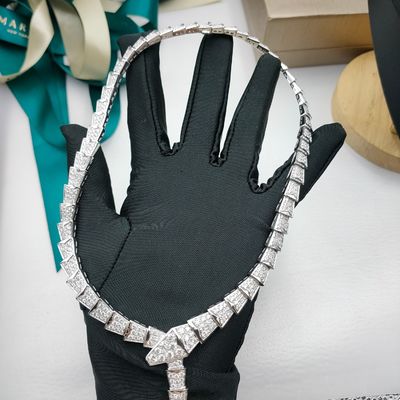 Đồ trang sức cao cấp 18K vàng dây chuyền rắn Viper dây chuyền 18 Kt vàng trắng